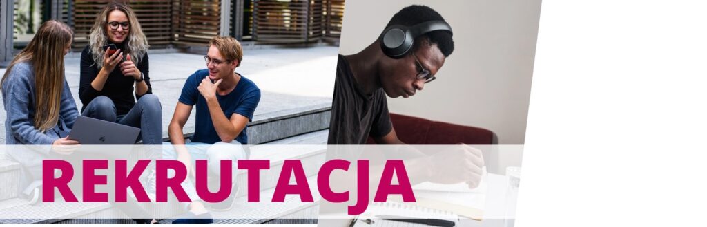 Studenci i napis REKRUTACJA