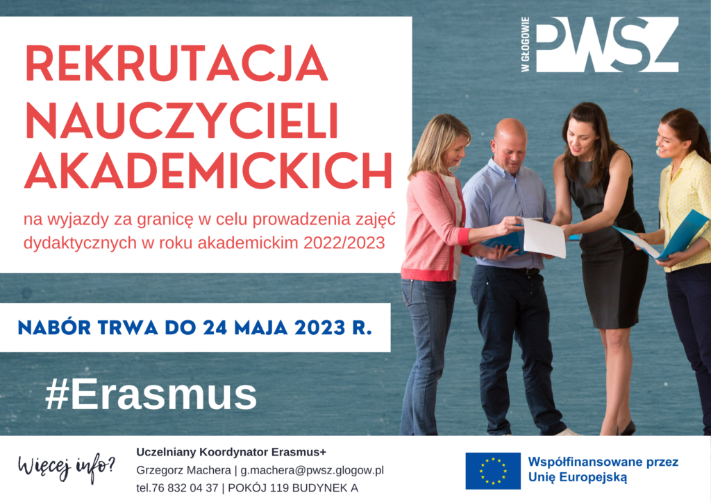 plakat rekrutacja uzupełniająca nauczycieli akademickich