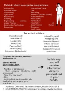 oferta firmy Work Experience Agency