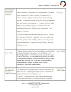 oferta firmy Work Experience Agency