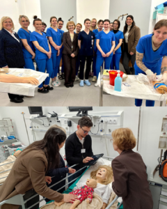 Studenci pielęgniarstwa podczas zajęć praktycznych Erasmus+