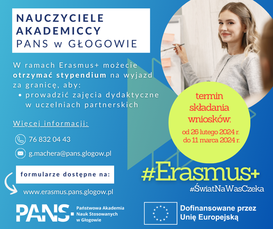 rekrutacja nauczycieli akademickich na wyjazdy Erasmus+