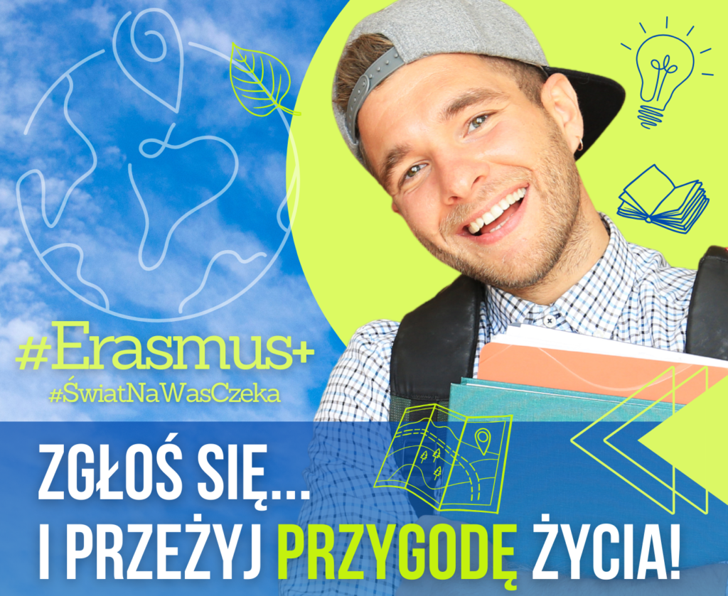 Erasmus+ (plakat-rekrutacja) wyrozniajacy